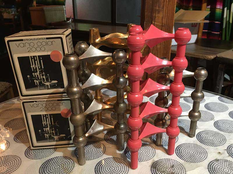 Deadstock Vintage Nagel Candle Holder Pink 1960�N��h�C�c �i�Q�� �s���N�̃L�����h���z���_�[