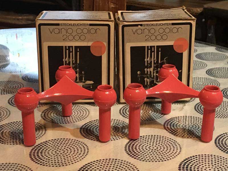 Deadstock Vintage Nagel Candle Holder Pink 1960�N��h�C�c �i�Q�� �s���N�̃L�����h���z���_�[