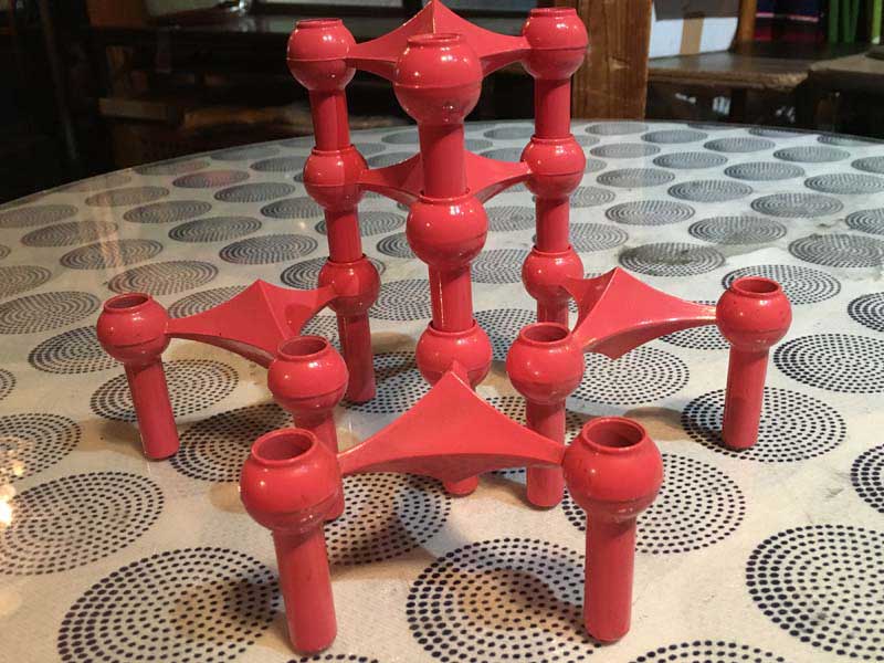 Deadstock Vintage Nagel Candle Holder Pink 1960�N��h�C�c �i�Q�� �s���N�̃L�����h���z���_�[