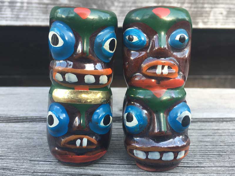 Vintage Used Native�ATiki�ATotempole�AAfrican Salt & Pepper �l�C�e�B�u�n ���퐻 �\���g�A���h�y�b�p�[