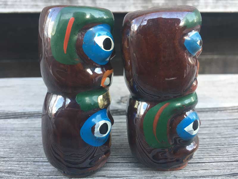 Vintage Used Native�ATiki�ATotempole�AAfrican Salt & Pepper �l�C�e�B�u�n ���퐻 �\���g�A���h�y�b�p�[