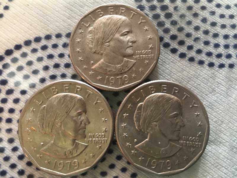 Antique、Vintage、77 US Old Coins アメリカの古い硬貨、アンソニー ダラー Anthony Dollar