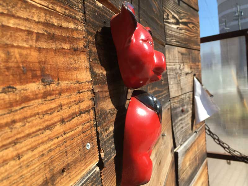 Vintage Pig Wall Deco HI ! BYE !�r���e�[�W �g�̓؂̃E�H�[���f�R�A�Ԃ��؂̃f�R