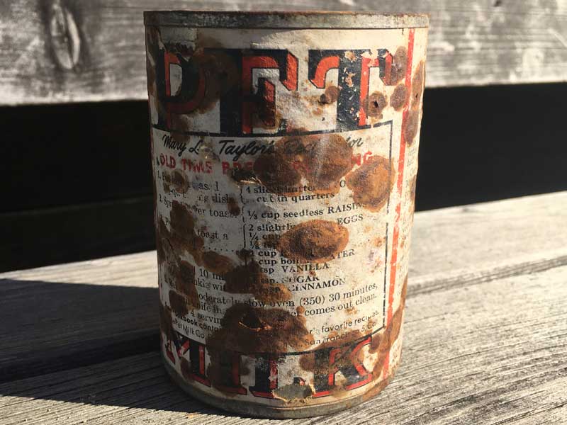 1950's Vintage PET MILK Tin Can 50�N�� �r���e�[�W �A�����J�̌Â��u���L�� �y�b�g�~���N