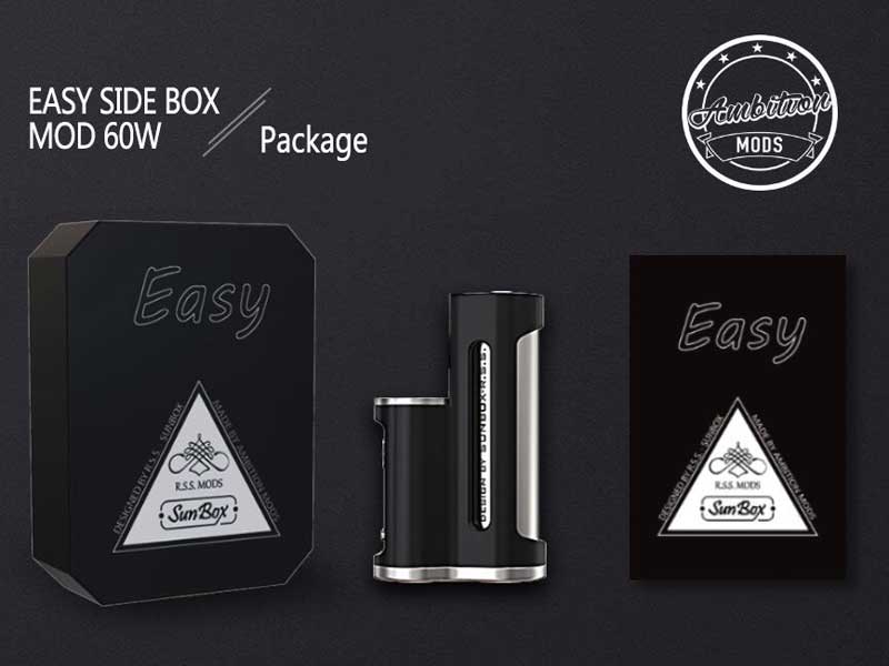 Ambition MODS EASY Side Box Mod 60W DESIGN BY SUNBOX R.S.S. �T���{�b�N�X�@�X�e���X���b�h