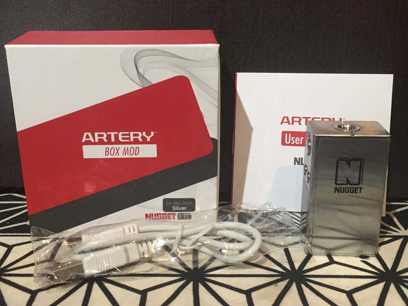 Vape�A�d�q�^�o�R�AARTERY Box Mod Nugget 50W �A�[�e���[ �i�Q�b�g ���R���p�N�g�ȃ{�b�N�X���b�h