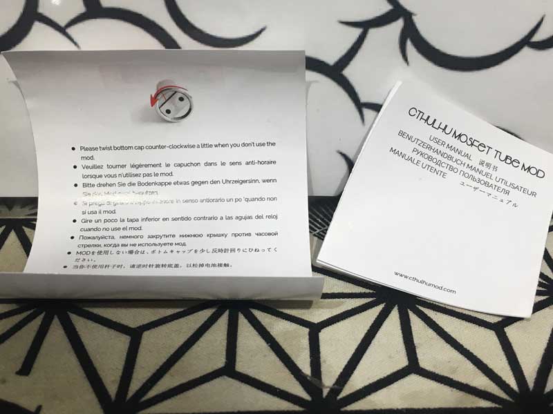 CTHULHU MOD�@CTHULHU TUBE�@�N�g�D���t 18350/18650�o�b�e���[�Ή��@�Z�~���J �`���[�u���b�h 