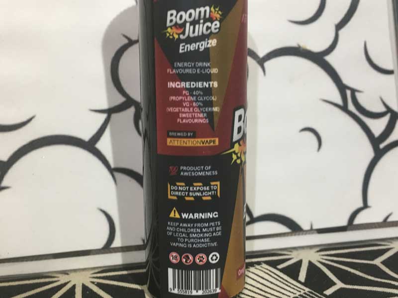 �}���[�V�A���L�b�h Boom Juice Energize 60ml/�u�[���W���[�X �G�i�W�[�h�����N x ������
