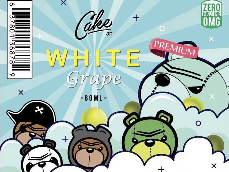 Cake Vapors White Grape 60ml �P�[�L�x�C�p�[�Y�@�z���C�g�O���[�v�A�}�X�J�b�g��