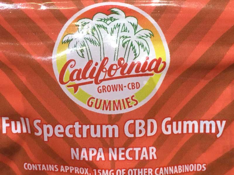 California Grown CBD/CBD Gummies Napa Nectar 50mg、テルペン配合フルスペクトラム 高濃度 CBDグミ 