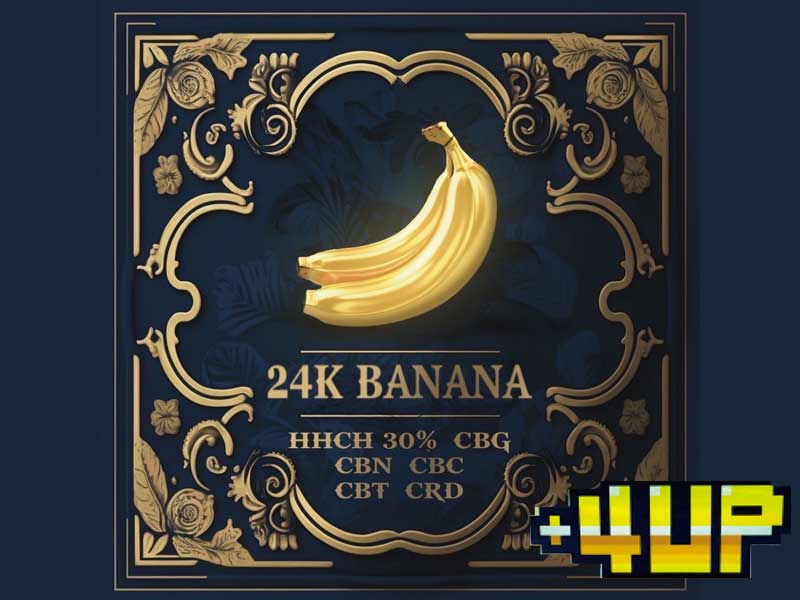+1UP(�v���X�����A�b�v)CBD/24K BANANA 4up HHCH 30% 1ml hybrid ���l���� HHCH���L�b�h