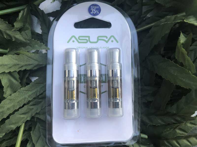 ASURA CBD 3 ATOMIZERS CBD 35% or CBD5% 510 �J�[�g���b�W 3�{�Z�b�g