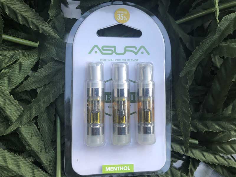 ASURA CBD 3 ATOMIZERS CBD 35% or CBD5% 510 �J�[�g���b�W 3�{�Z�b�g