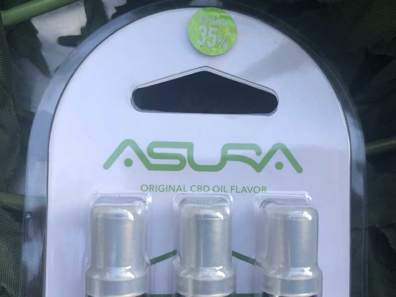 ASURA CBD 3 ATOMIZERS CBD 35% or CBD5% 510 �J�[�g���b�W 3�{�Z�b�g