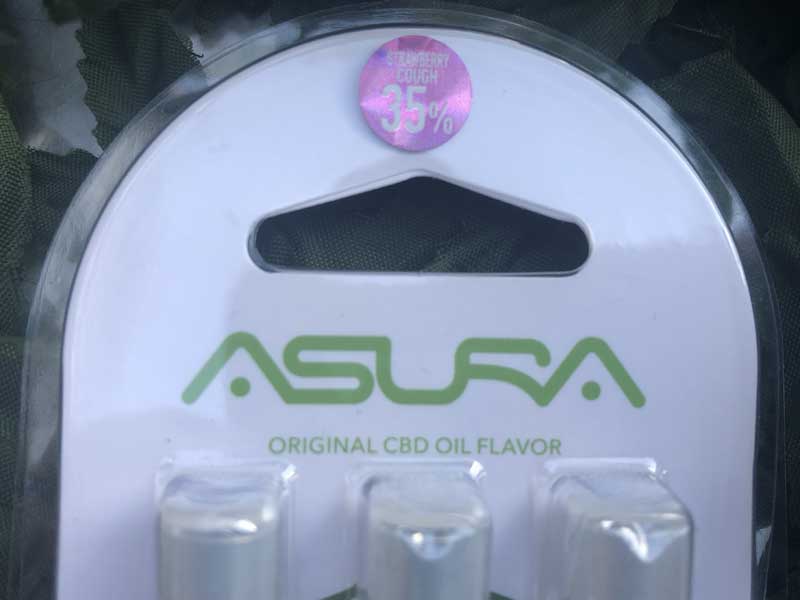 ASURA CBD 3 ATOMIZERS CBD 35% or CBD5% 510 �J�[�g���b�W 3�{�Z�b�g
