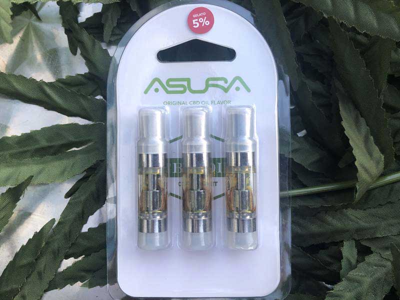 ASURA CBD 3 ATOMIZERS CBD 35% or CBD5% 510 �J�[�g���b�W 3�{�Z�b�g