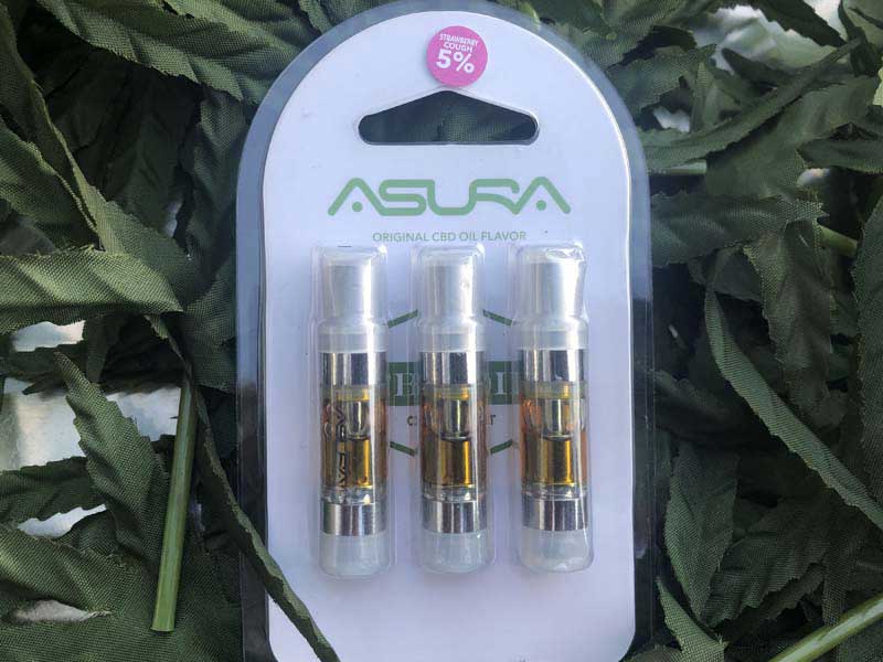 ASURA CBD 3 ATOMIZERS CBD 35% or CBD5% 510 �J�[�g���b�W 3�{�Z�b�g
