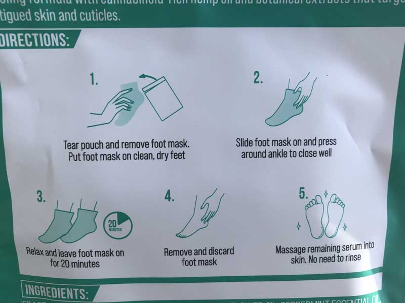 CBD FX CBD FOOT MASK�A�u���[�h�X�y�N�g����CBD 50mg�@�t�b�g�P�A�� CBD�t�b�g�}�X�N