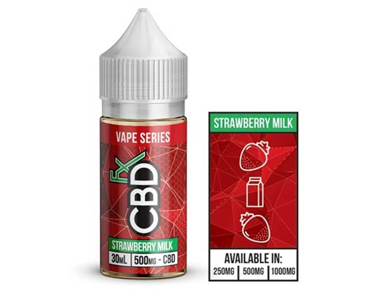 CBDFX CBD Vape Juice 30ml CBD 500mg/Strawberry Milk