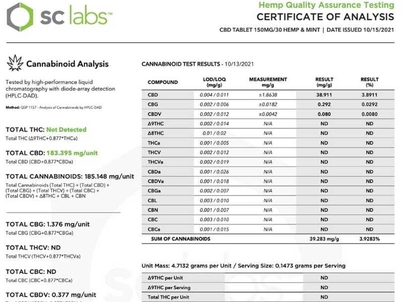 CBD�^�u���b�g150mg(CBD 5mg x30��)�F�w���v���~���g���@CBD Library�~ MOSTY food