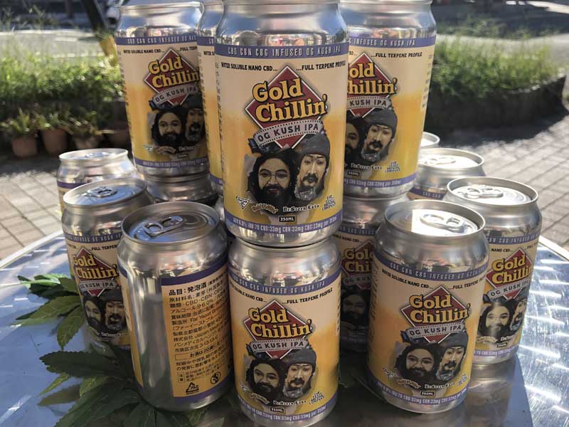 Dr.GREEN LABS x クラフトビールの専門集団『スペントグレイン』Gold Chillin’ OG KUSH IPA 350ml缶