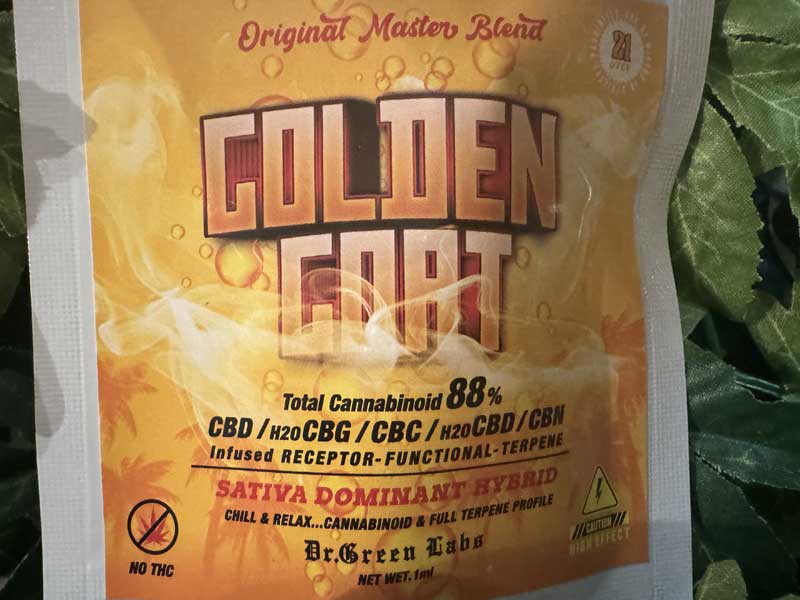 Dr.Green Labs/CBD LIQUID/GOLDEN GOAT 1ml �A���Z�v�^�[�@�\���e���y�� SATIVA�D�� HYBRID