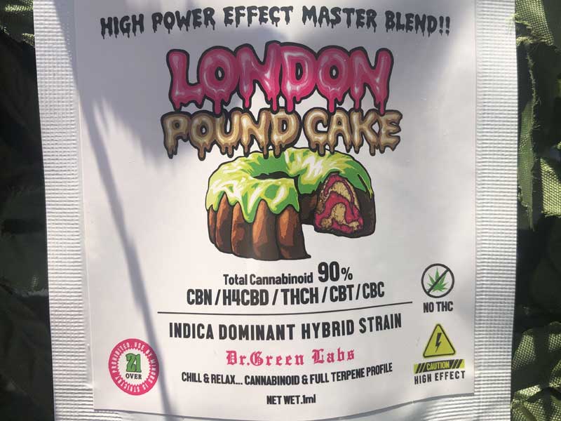 Dr.Green Labs//LONDON POUND CAKE 1ml/THCH 10%ACBNAH4CBD & more Total90%