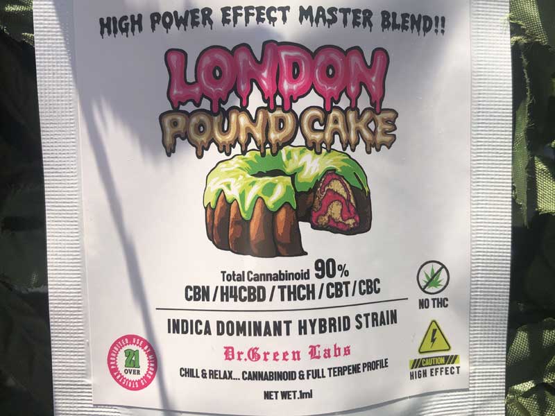 Dr.Green Labs//LONDON POUND CAKE 1ml/THCH 10%�ACBN�AH4CBD & more Total90%
