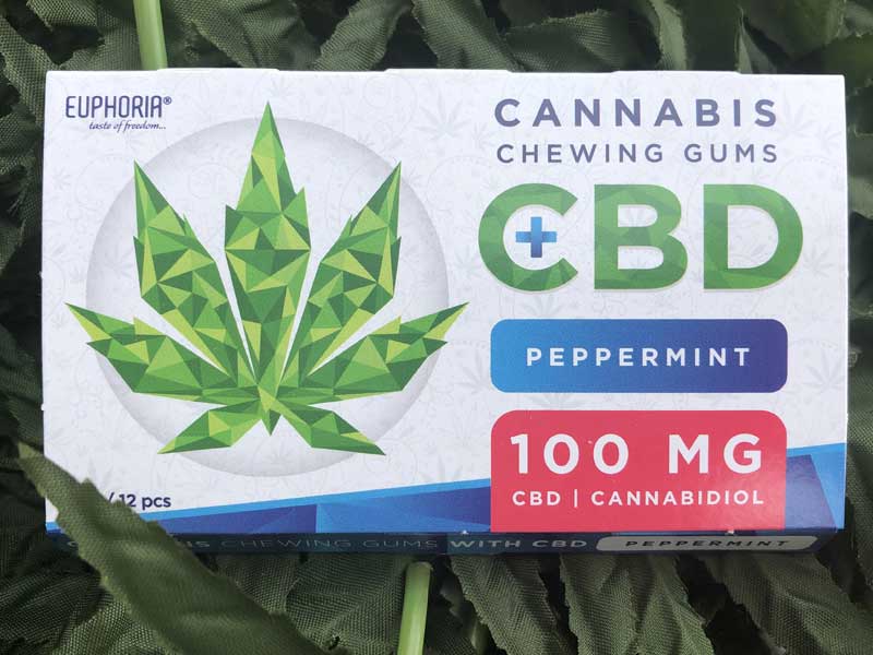 EUPHORIA�@CBD Gum ���[�t�H���A CBD�K��100mg/12�� �V���K�[���X�����B�[�K���d�l�����`�q�g����