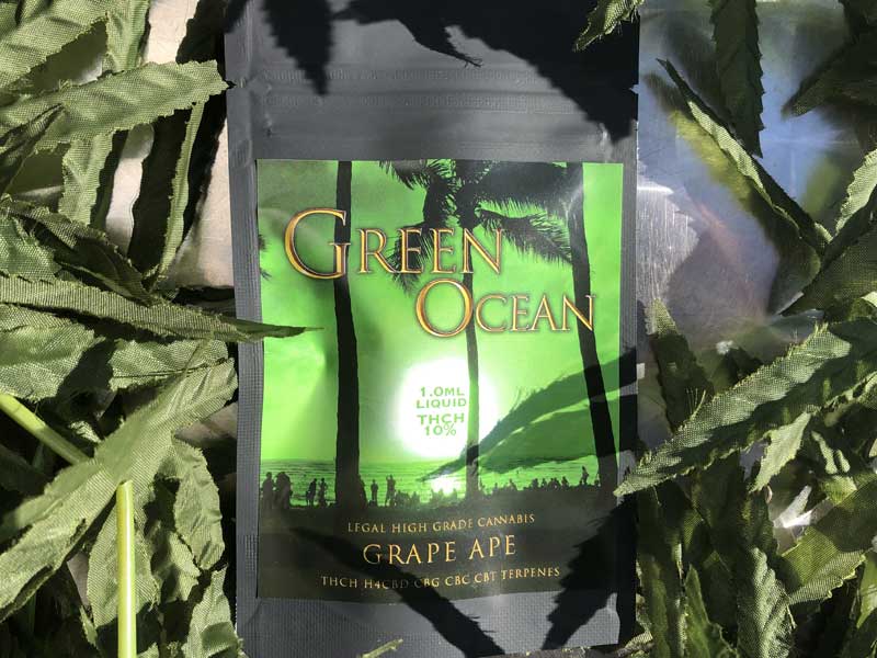GREEN OCEAN/THCH 10%�AH4CBD�ACBG/���l���� THCH���L�b�h/GRAPE APE�@1ml