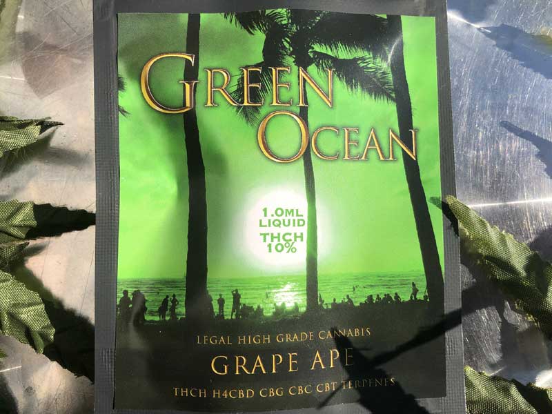 GREEN OCEAN/THCH 10%�AH4CBD�ACBG/���l���� THCH���L�b�h/GRAPE APE�@1ml