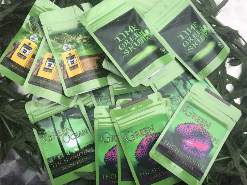 GREEN OCEAN/THCH HERB Joint/BUBBA KUSH THCH �W���C���g & Crashed Herb