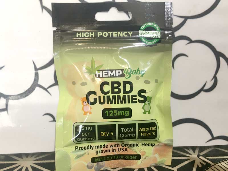 Hemp Baby CBD �O�~ �u���[�h�X�y�N�g���� CBD 25mg x 5�t���[�o�[ 5���p�b�N 125mg �w���v�x�C�r�[ 