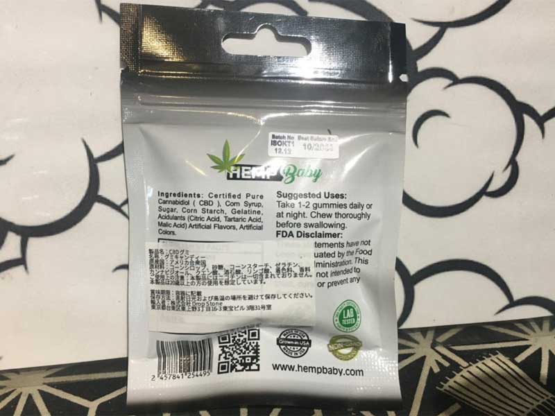 Hemp Baby CBD �O�~ �u���[�h�X�y�N�g���� CBD 25mg x 5�t���[�o�[ 5���p�b�N 125mg �w���v�x�C�r�[ 