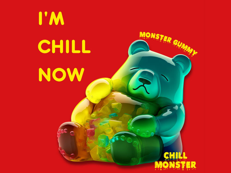 CHILL MONSTER/MONSTER GUMMY �����X�^�[�O�~/CBD500mg(�Ԃǂ���)5������@by Hubble Bubble