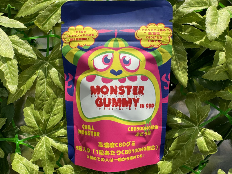 CHILL MONSTER/MONSTER GUMMY �����X�^�[�O�~/CBD500mg(�Ԃǂ���)5������@by Hubble Bubble