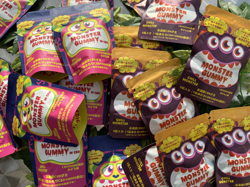 CHILL MONSTER/MONSTER GUMMY �����X�^�[�O�~/CBD500mg(�Ԃǂ���)5������@by Hubble Bubble