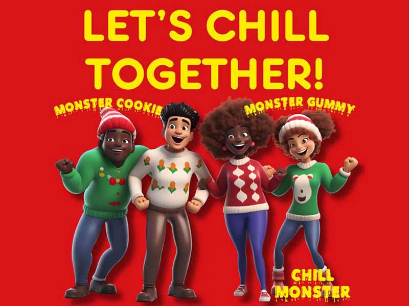 �G�ߌ��� CHILL MONSTER/MONSTER COOKIE �����X�^�[�N�b�L�[���ݖ��{�z���C�g�`���R�ACBN300mg