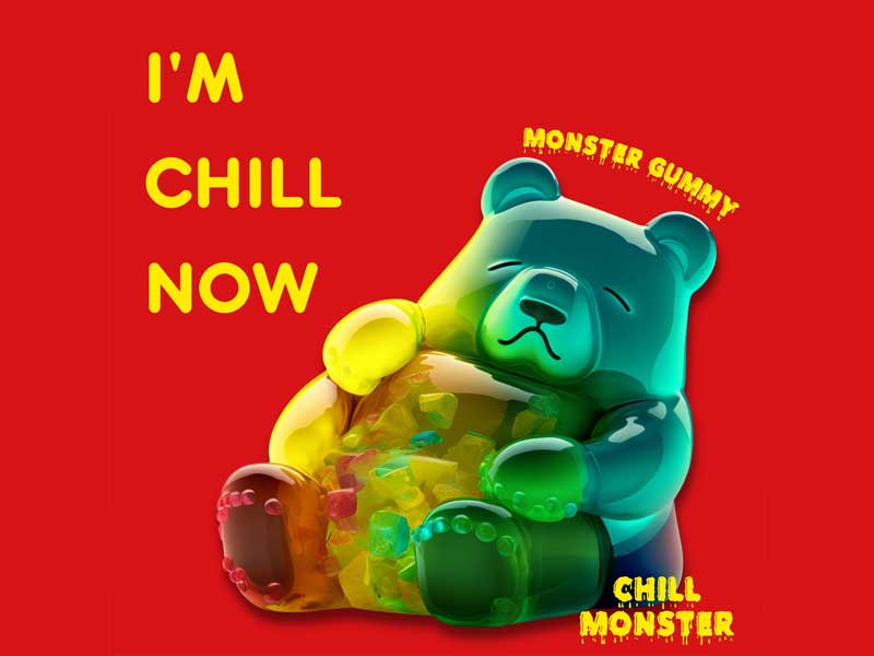 CHILL MONSTER/MONSTER GUMMY �����X�^�[�O�~/CBN500mg(��񂲖�)5������@by Hubble Bubble