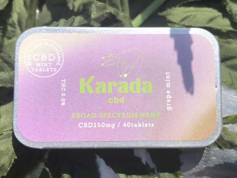 Karada cbd/CBD入りタブレット　PEACH MINT、GRAPE MINT、MINT　12g(40粒)CBD 150mg