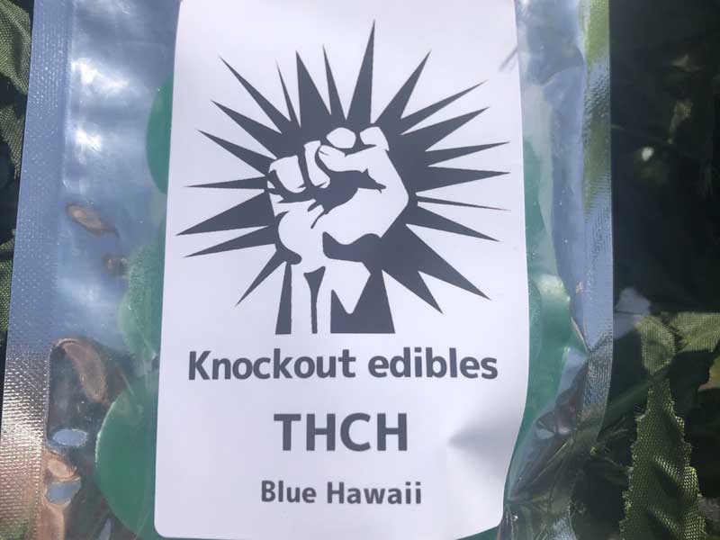 Knockout ノックアウト THCH Gummy THCH高濃度ハードグミ　THCH 5mg x 10粒 ブルーハワイ味