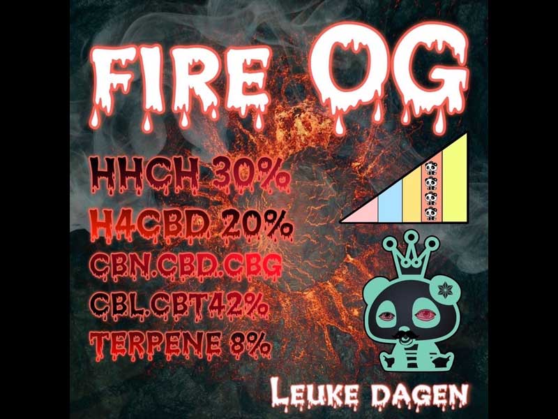 Leuke dagen Triple G FIRE OG HHCH30% 0.5ml & 1ml Indica 優勢 Hybrid HHCHリキッド