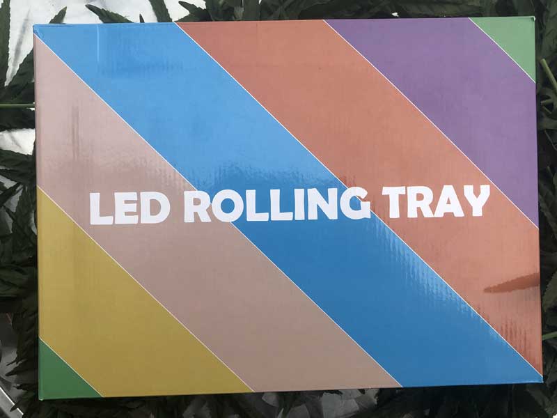 MARDY COLOR マーディカラー 大麻キャラ、蓋付き 赤、緑、青、紫、点滅を選べる LED Tray、トレイ
