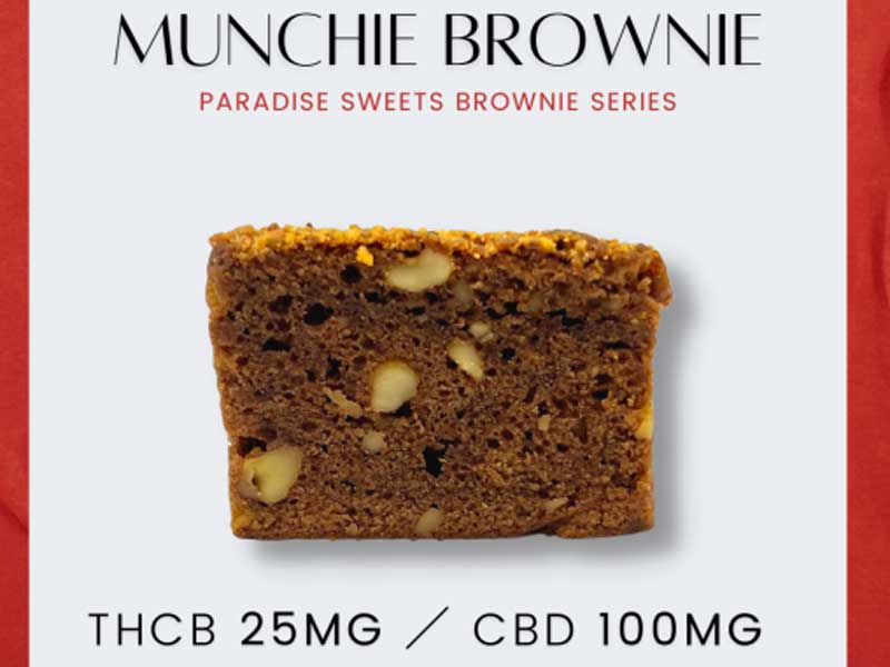 CBD SWEETS PARADAISE CBD/MUNCHIE BROWNIE/THCB 25mg x CBD 100mg x2個 チョコレートブラウニー