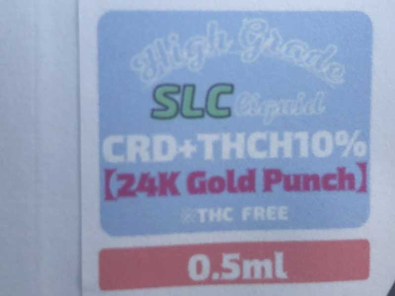 Second Life CBD/THCHLbh/24K Gold Punch 0.5ml THCH 10%Ag[^450mg THCHLbh