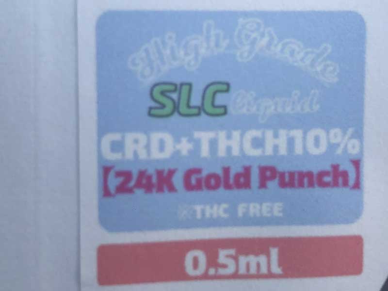 Second Life CBD/THCH���L�b�h/24K Gold Punch 0.5ml THCH 10%�A�g�[�^��450mg THCH���L�b�h
