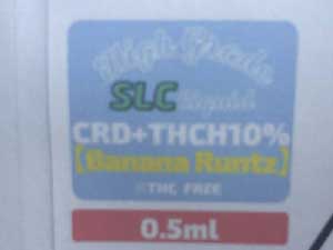 Second Life CBD/THCHリキッド/Banana Runtz 0.5ml THCH 10%、トータル450mg THCHリキッド