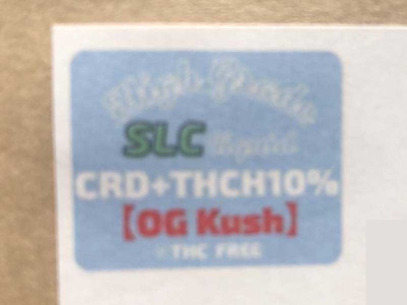 Second Life CBD/THCH & CRD リキッド/OG Kush、THCH 10%、トータル900mg