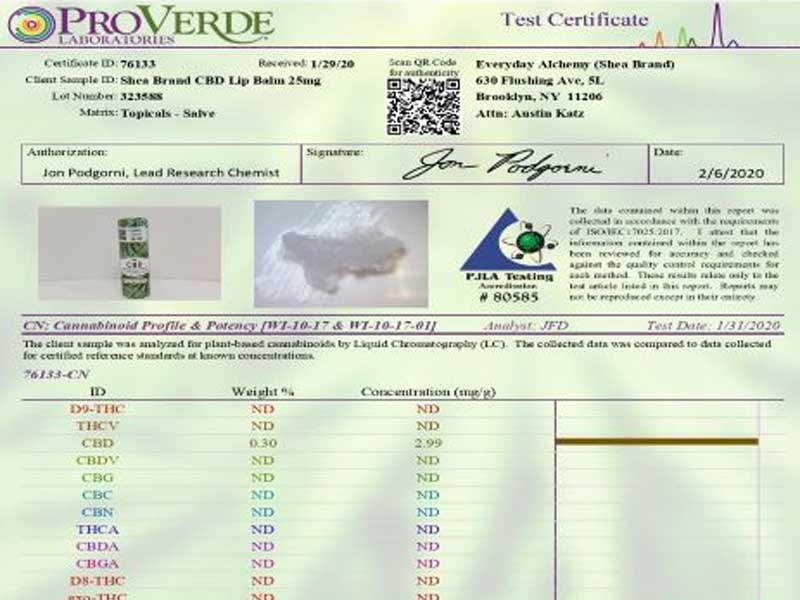 Shea Brand CBD Restorative Lip Balm CBD �V�A�u�����h ���b�v�o�[�����b�v�@CBD 25mg 
