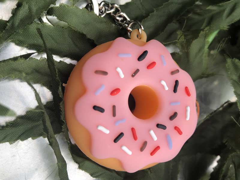 LIT SILICONE DONUT HAND PIPE & KEYCHAIN �h�[�i�b�c �V���R�� �n���h�p�C�v �X�N���[������